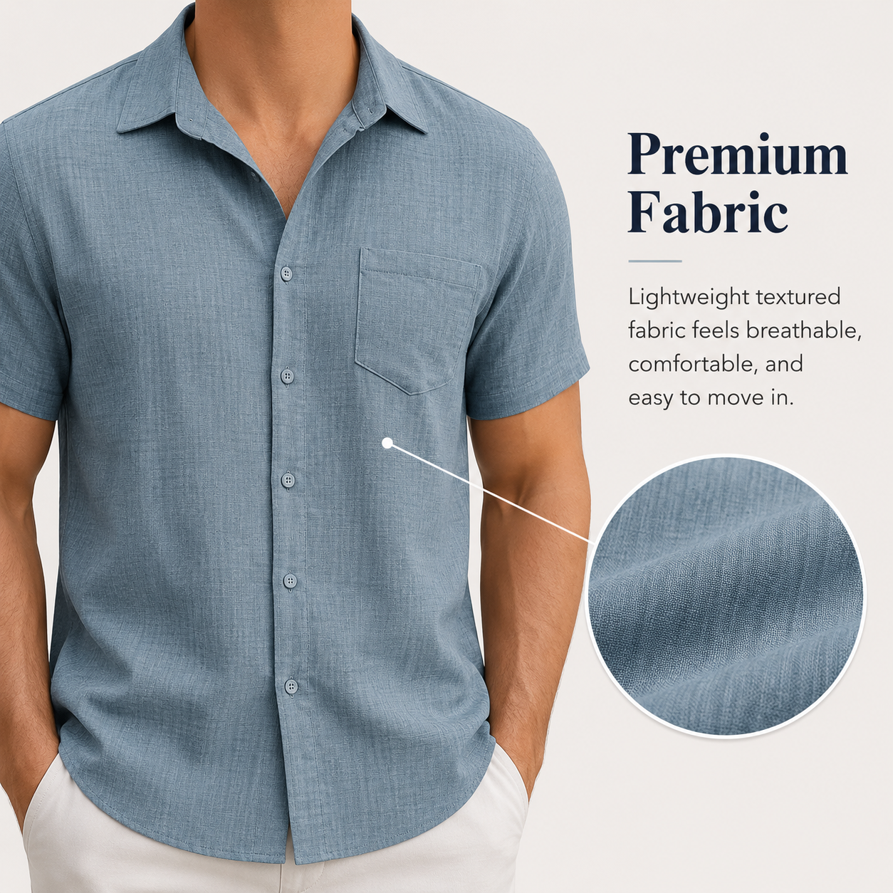 Collar and placket detail