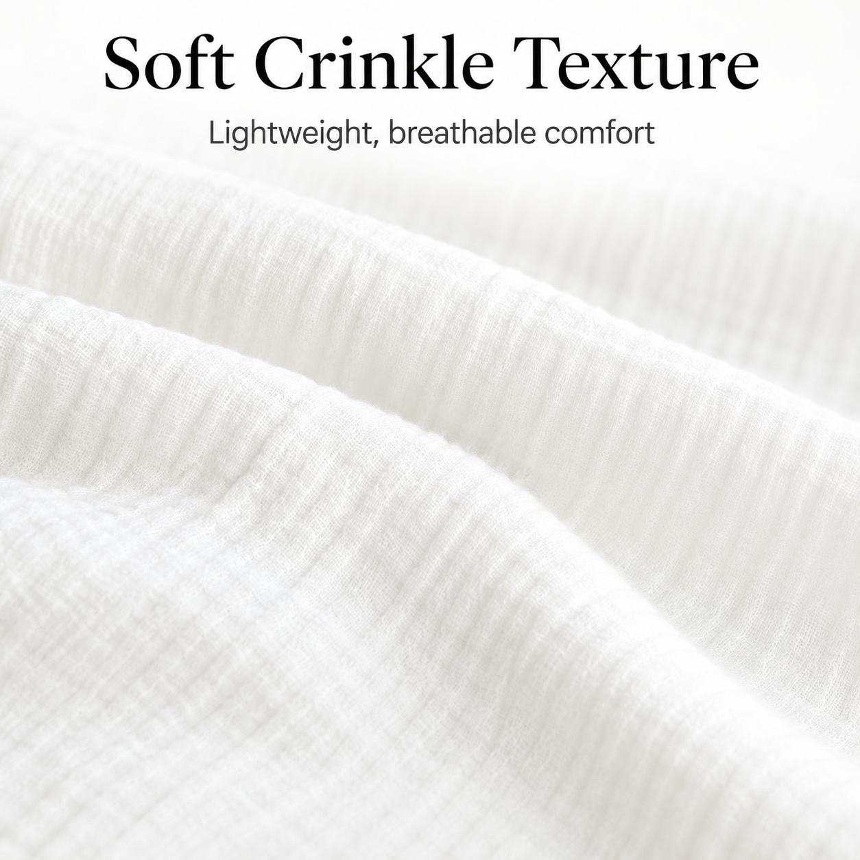 Soft crinkle fabric texture detail