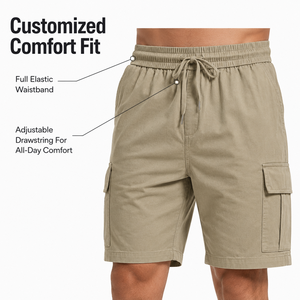 Elastic waist comfort fit detail