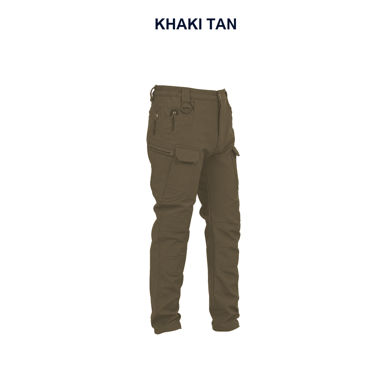 Pack & Save Men's Lightweight Stretch Tactical Cargo Pants, Elastic Waist Utility Work Pants with Multi-Pocket Storage