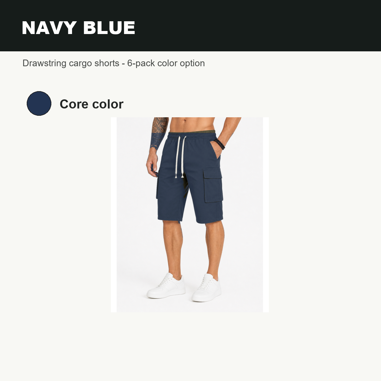 Pack & Save Men's Lightweight Drawstring Cargo Shorts, Elastic Waist Utility Summer Shorts with Multi-Pocket Storage