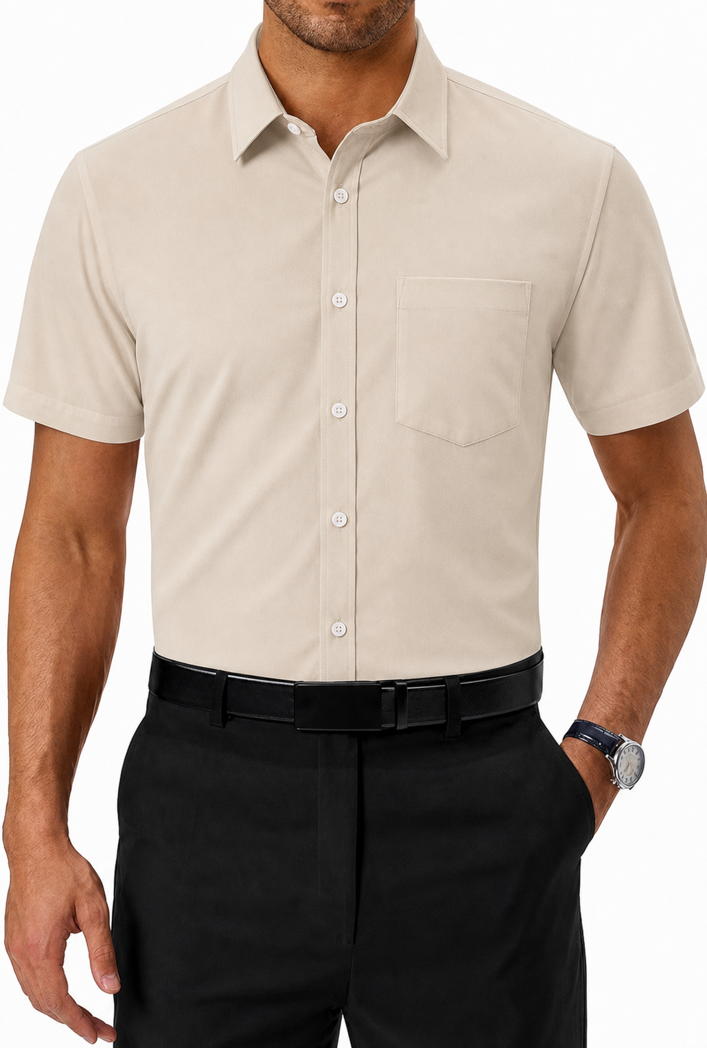 Men's Breathable Quick-Dry Button-Front Shirts
