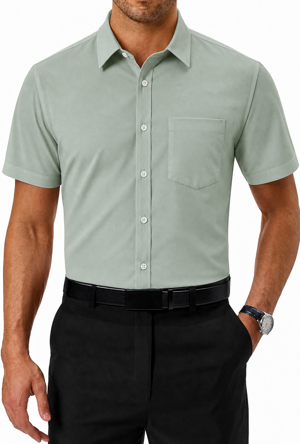 Men's Breathable Quick-Dry Button-Front Shirts