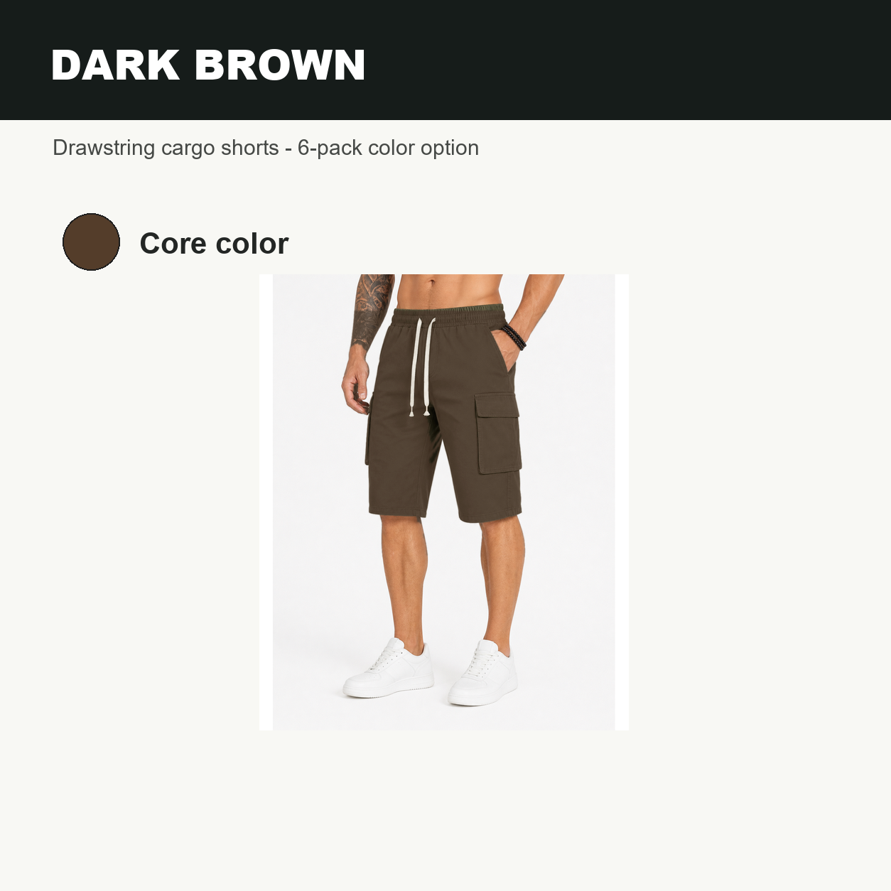 Pack & Save Men's Lightweight Drawstring Cargo Shorts, Elastic Waist Utility Summer Shorts with Multi-Pocket Storage