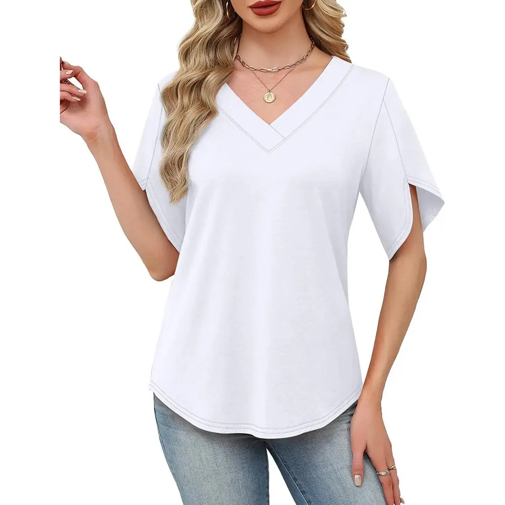 Women's V-neck cropped top
