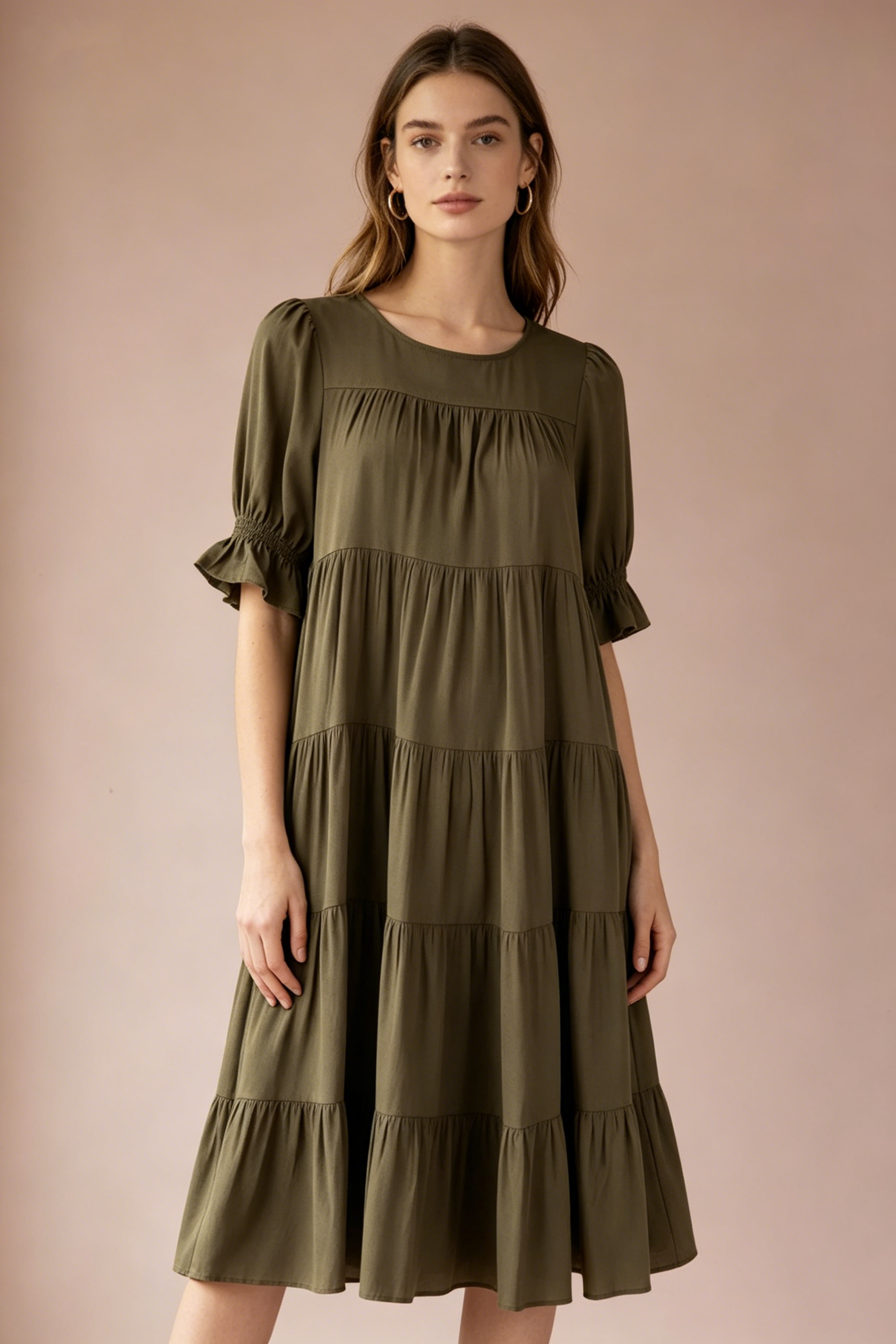 Olive Green front model image