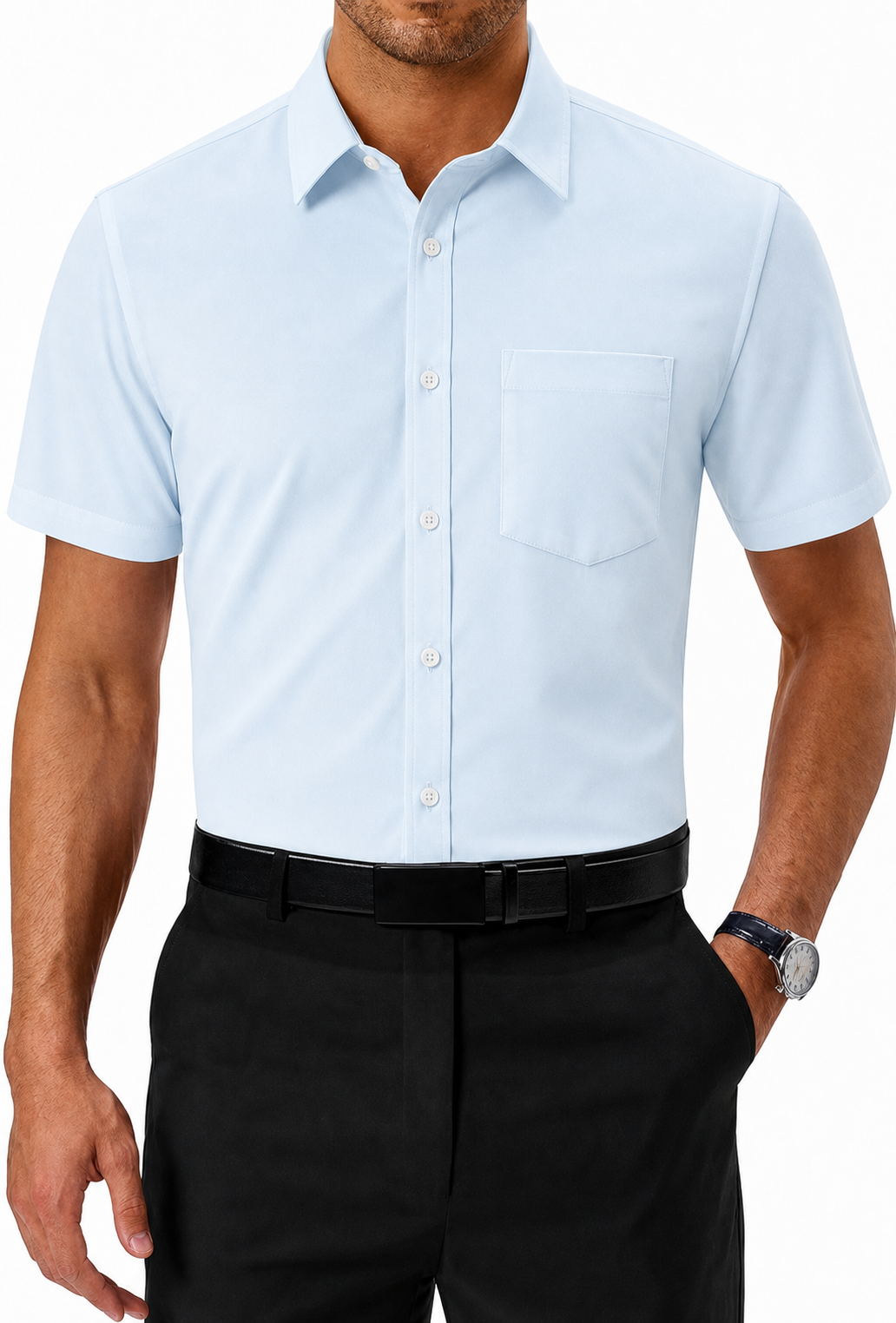 Men's Breathable Quick-Dry Button-Front Shirts