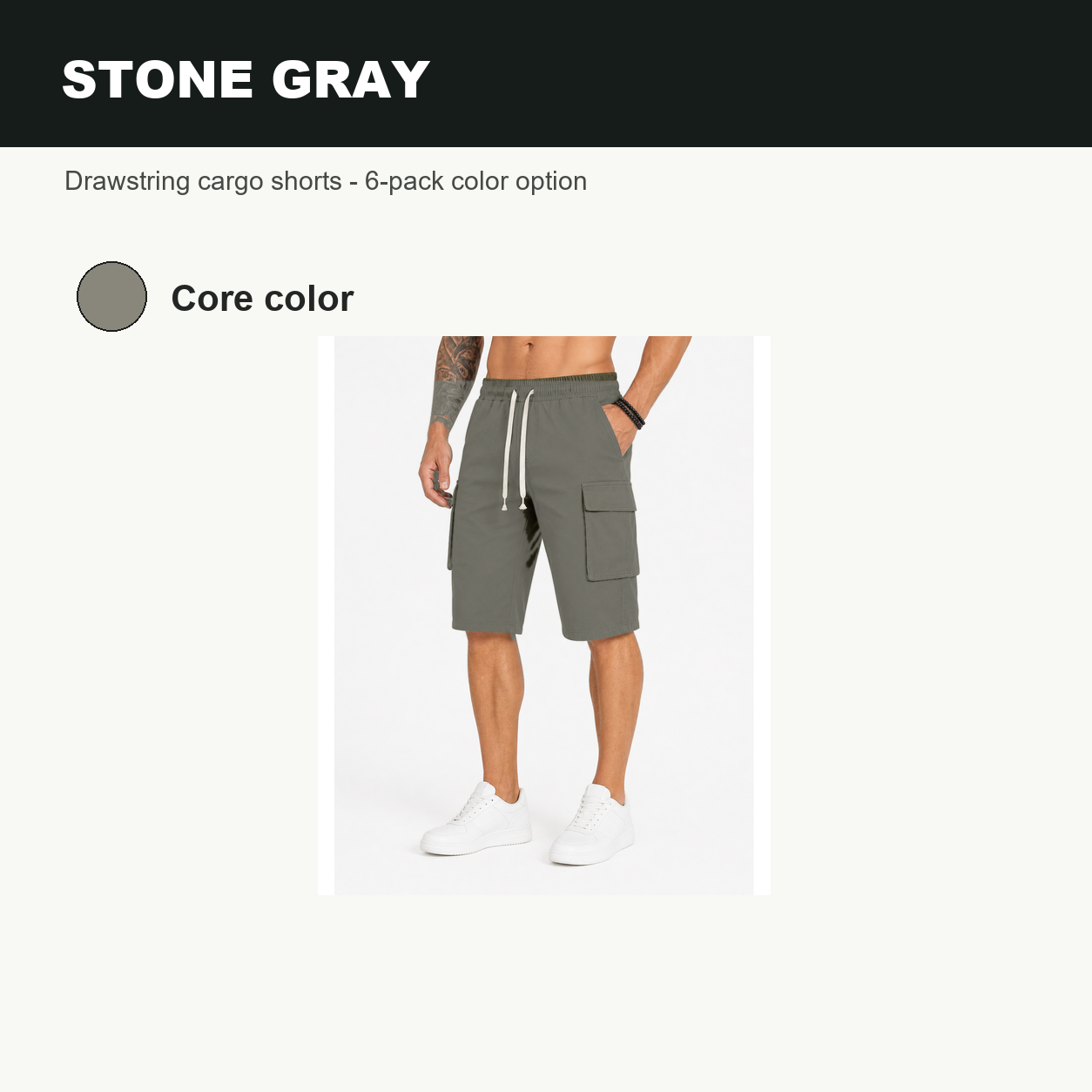 Pack & Save Men's Lightweight Drawstring Cargo Shorts, Elastic Waist Utility Summer Shorts with Multi-Pocket Storage