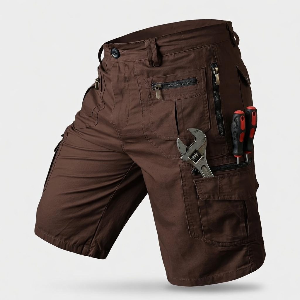 Men Cargo Tactical Pants & EDC Hiking Work Military Army Shorts with 8 Pockets image 12