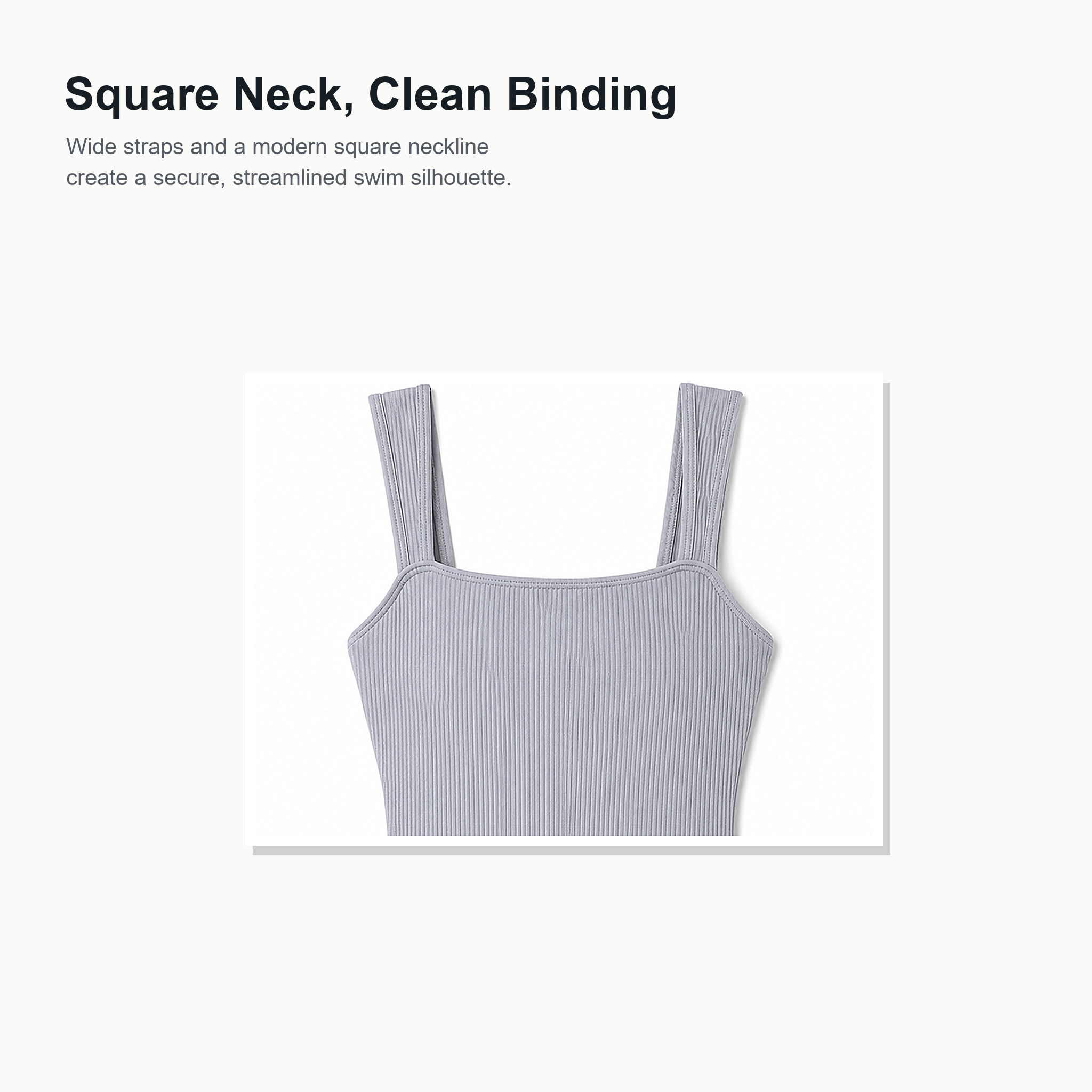 Square neck and binding detail