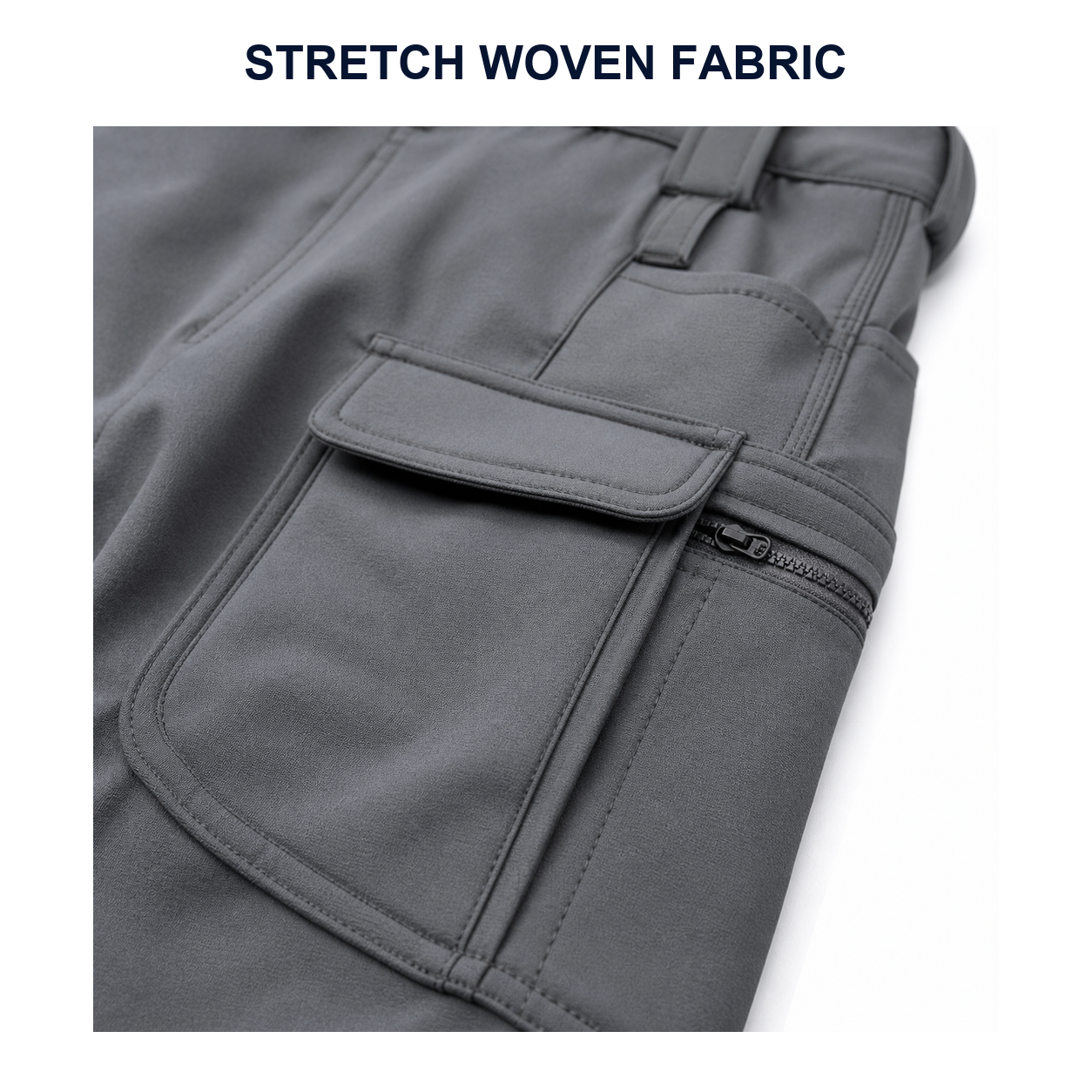Pack & Save Men's Lightweight Stretch Tactical Cargo Pants, Elastic Waist Utility Work Pants with Multi-Pocket Storage