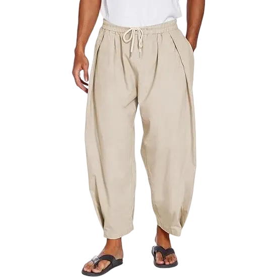 Men's Breathable Cotton Linen Casual Harem Pants
