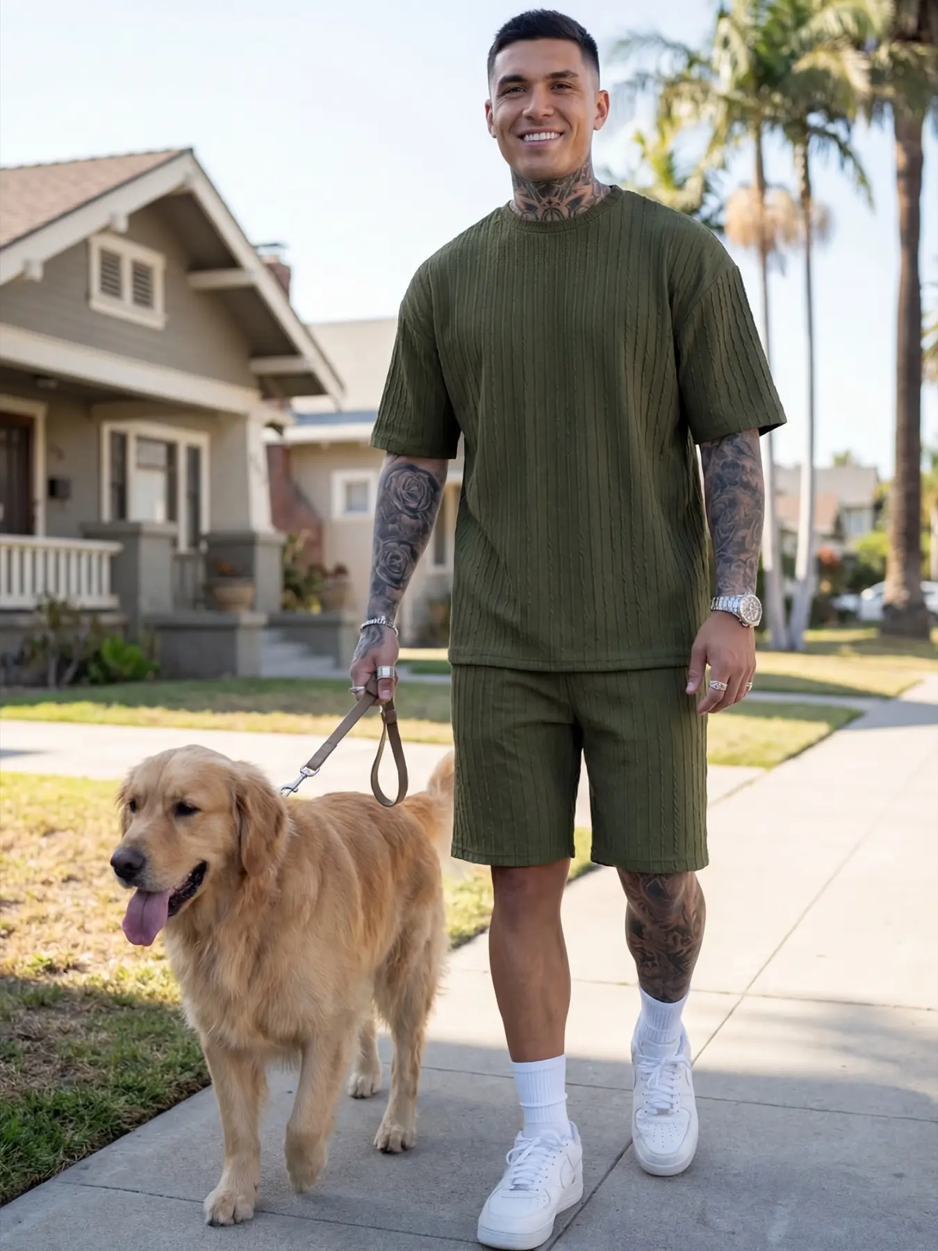 ⚡FINAL SALE⚡Men's Summer Casual Set - Breathable Tee & Drawstring Shorts