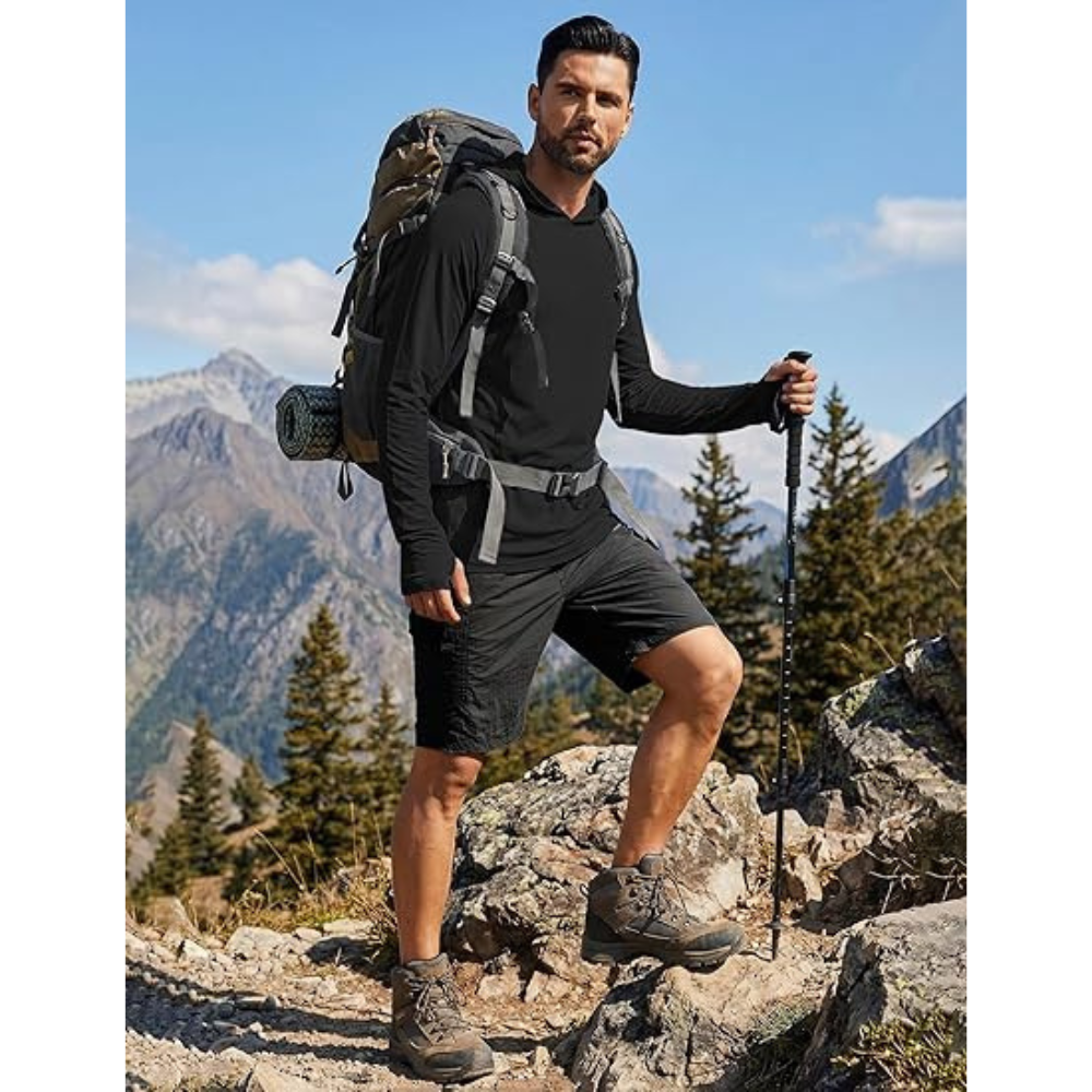 Men's Athletic Hooded Long Sleeves