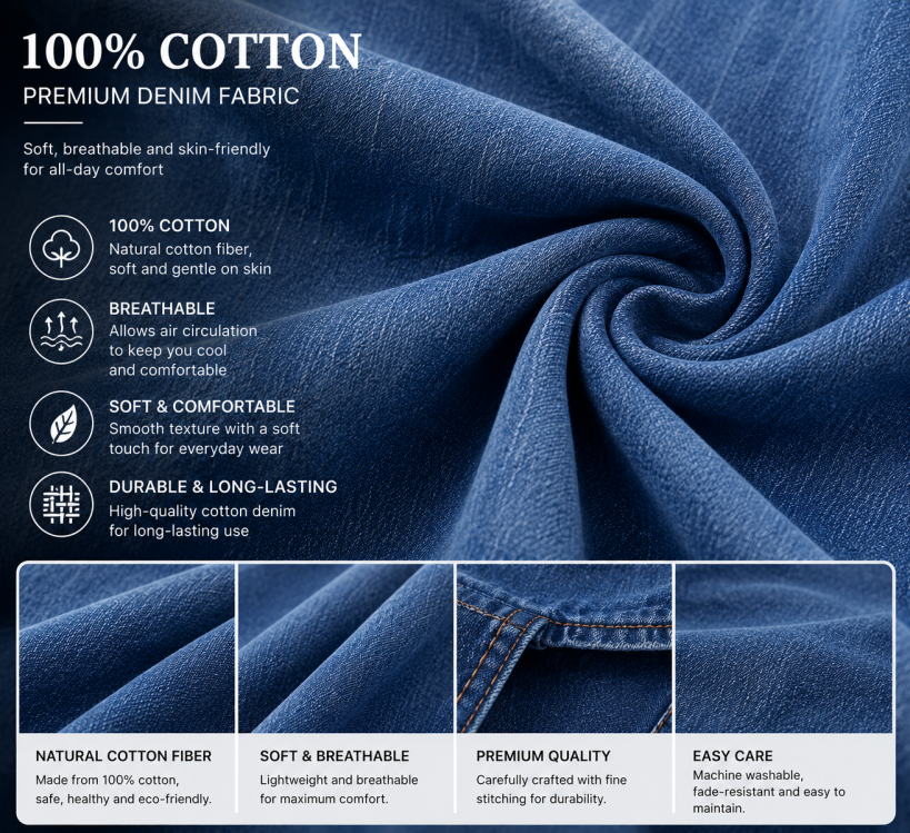 Material and denim texture detail