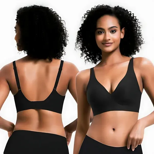 ⏰ TODAY ONLY - Jelly Wireless Womens Comfortable Wireless Bras Push Up Bralettes Seamless Tshirts Bras Deep V Everyday Bras