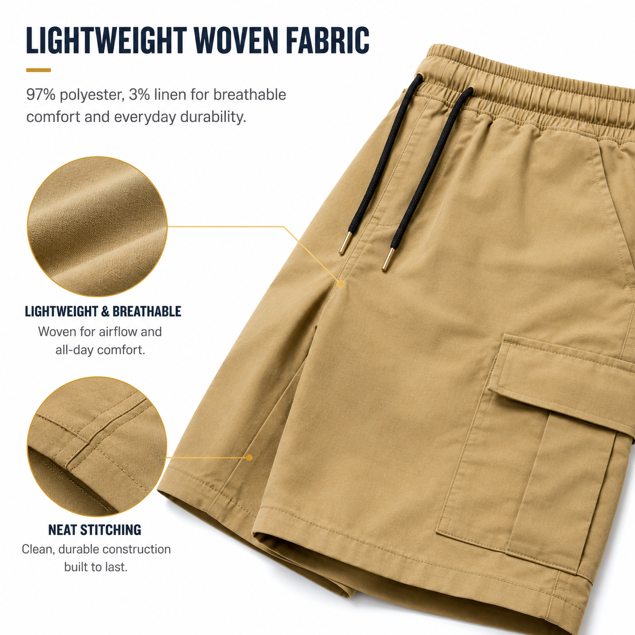 🔥Men’s shorts set— slanted pockets — single rear side pocket — versatile casual wear — suitable for everyday use; summer shorts ideal for daily outings and vacations; multi-pocket casual shorts🎉