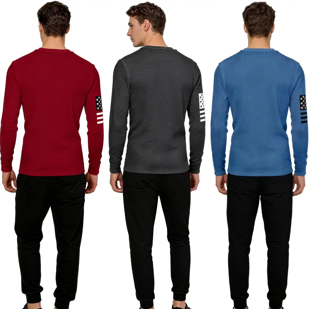 Men's Lightweight Long Sleeve T-Shirt 5-Piece Set