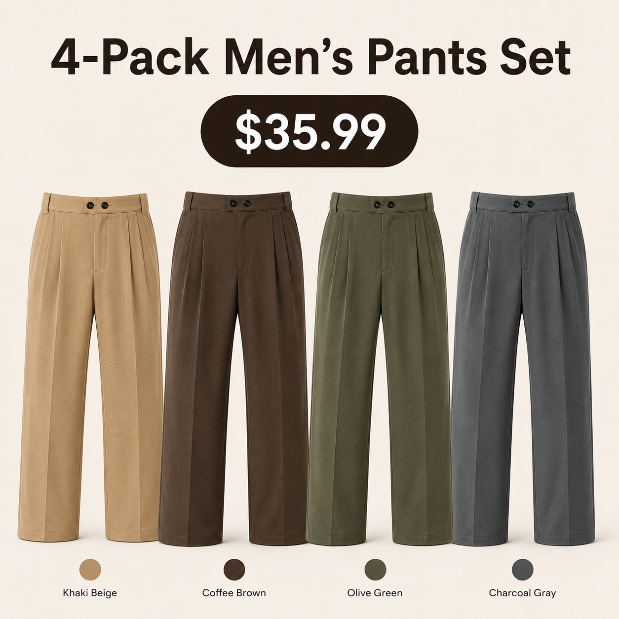 Men's Casual Loose-Fit Pants Set image 3