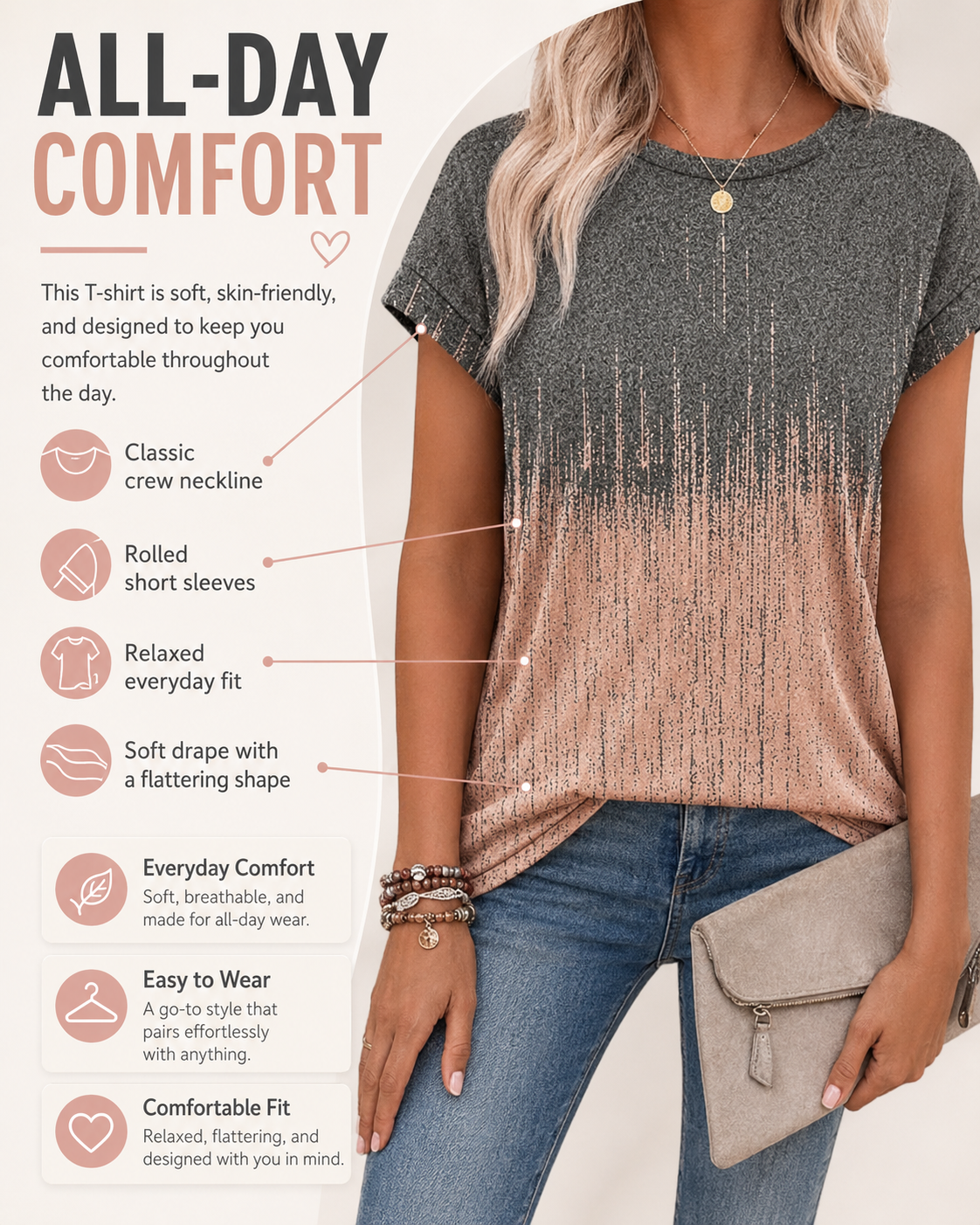 All-day comfort fit detail