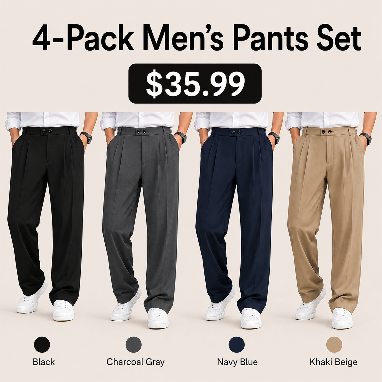 Men's Casual Loose-Fit Pants Set image 19