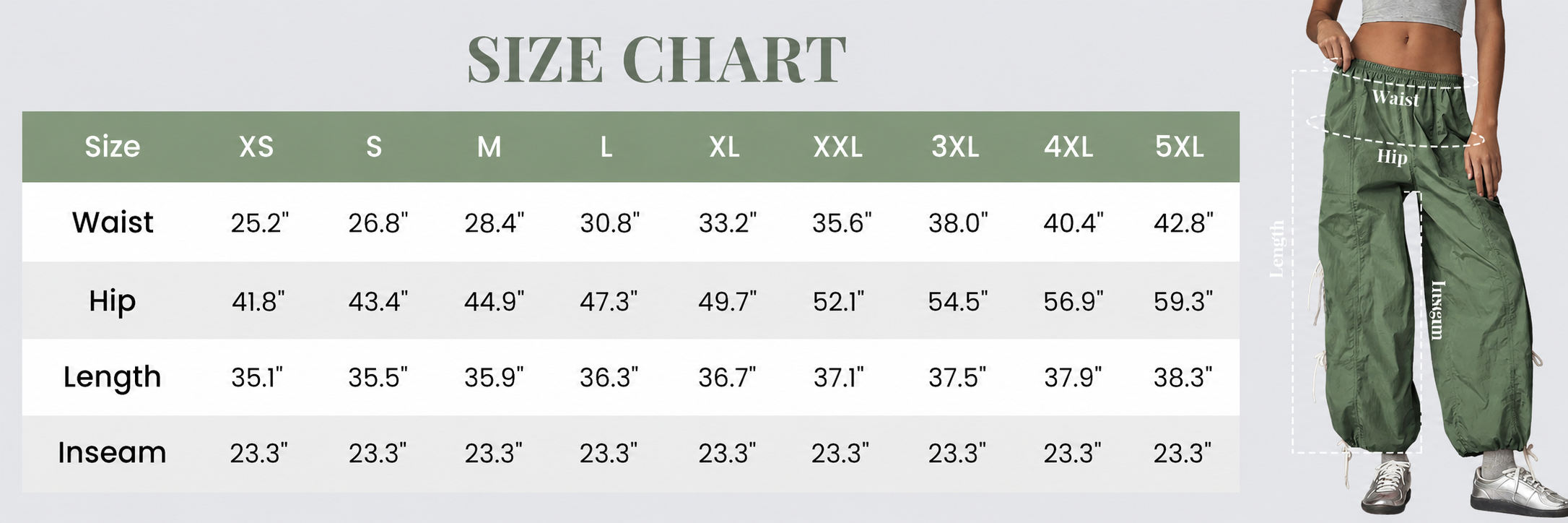 UANEO Women's Parachute Style Elastic High Waist Full Twist Hiking Cargo Pants with Adjustable Cuffs Womenswear Casual Bottom