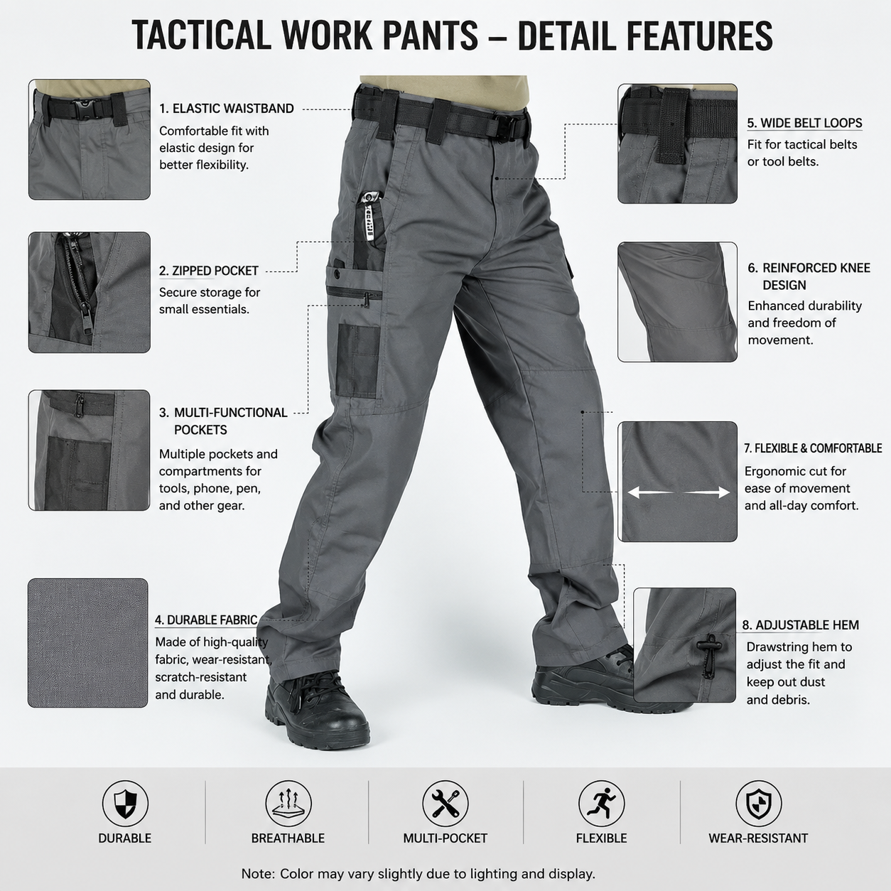 Multi-Pocket Men's Tactical Cargo Pants Bundle