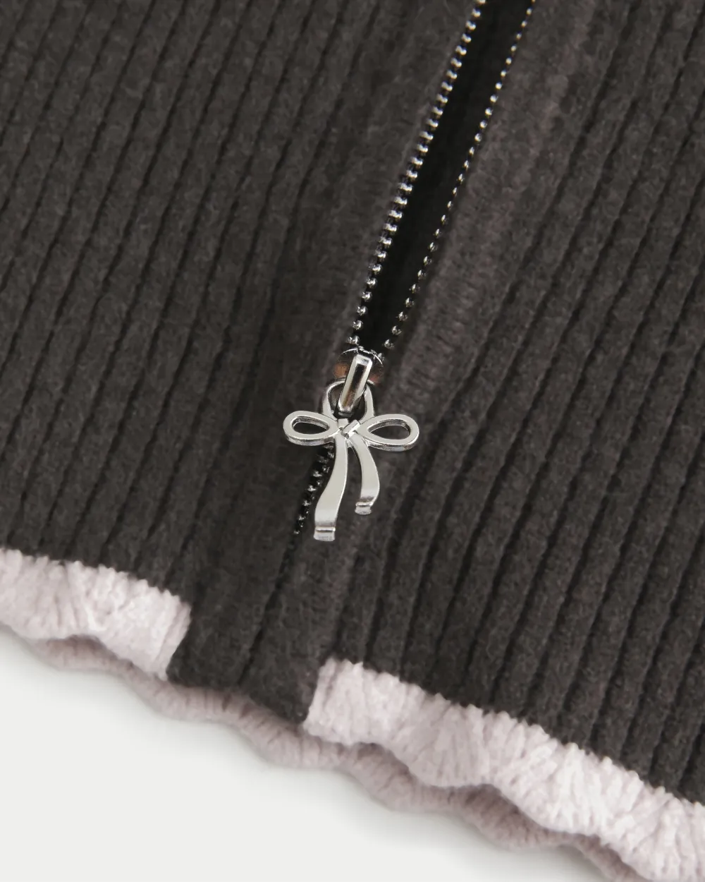 Cable-Knit Zip-Up Hoodie Sweater