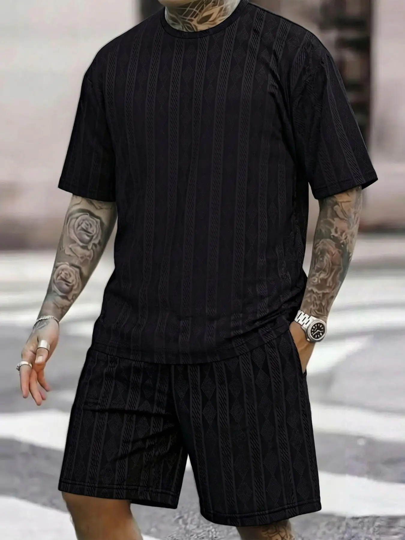 ⚡FINAL SALE⚡Men's Summer Casual Set - Breathable Tee & Drawstring Shorts