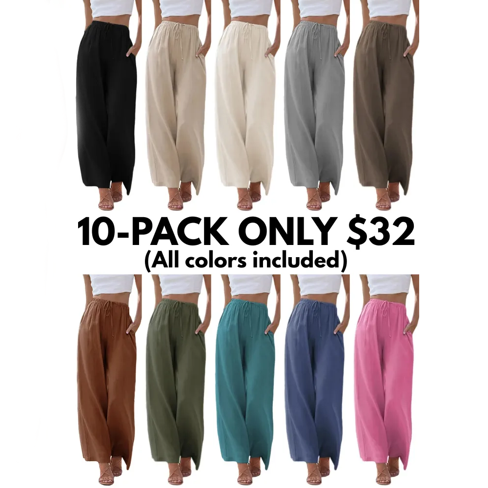 🔥Last Day 89% OFF🔥Women’s Cotton Linen Wide Leg Pants