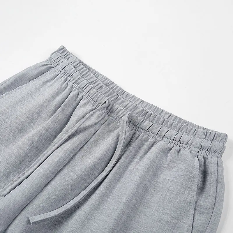 Comfortable Lyocell Linen Trousers，Men’s Casual Straight-Leg Pants, Summer 2026 New Arrival — Loose Fit, Breathable, Drapey Long Pants for Outdoor Walking, Camping, and Vacation; Cool, Soft