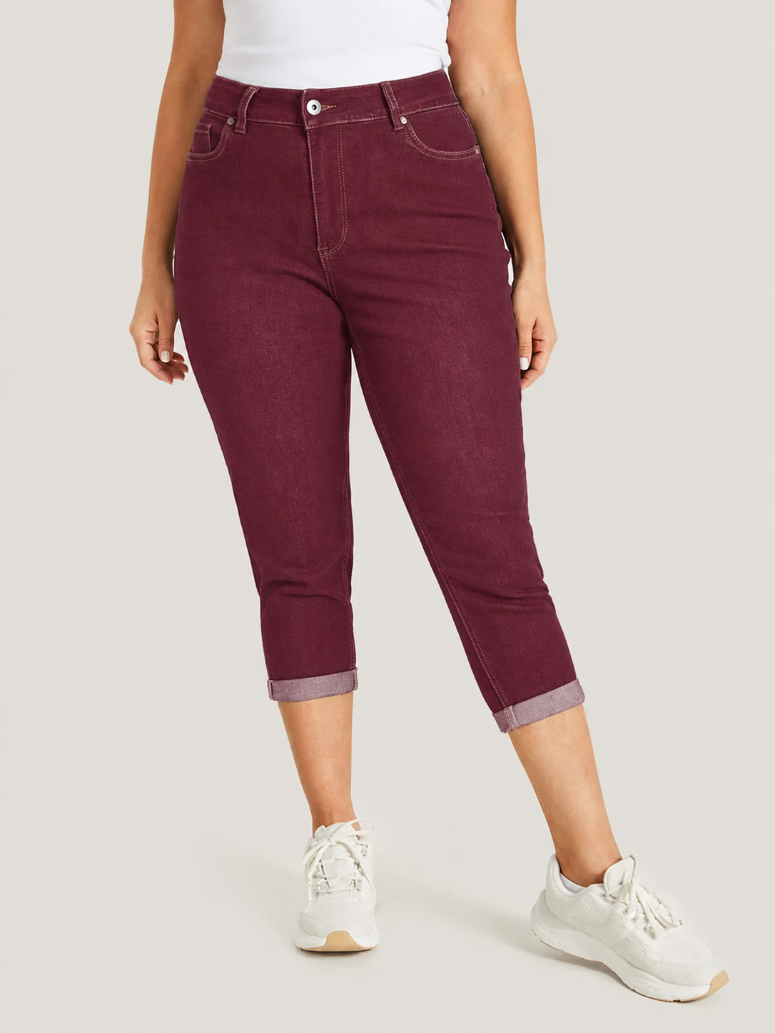 Plus Size High Waist Stretch Capri Jeans Bundle