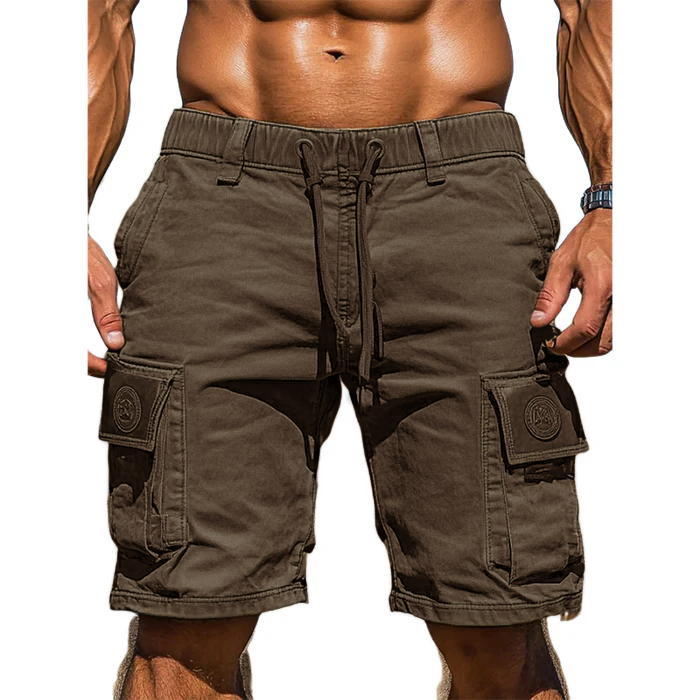 🔥Last Day 84% OFF🔥Men's Cotton Elastic Waist Multi-Pocket Cargo Shorts