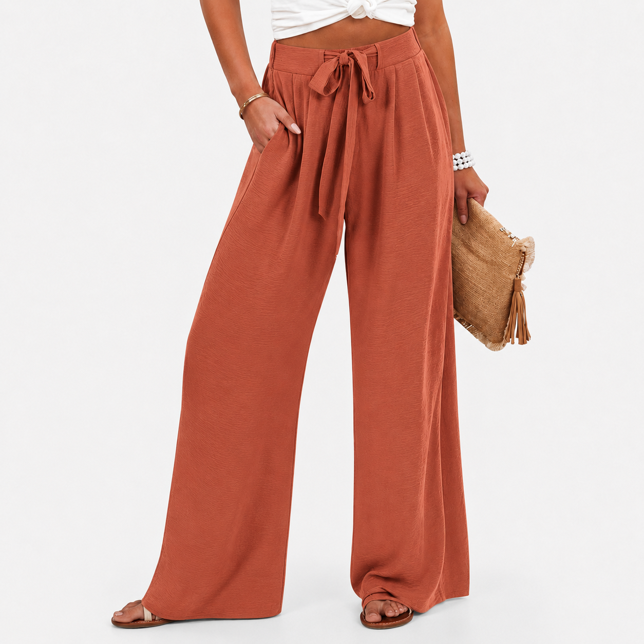 Midnight Navy wide-leg pants