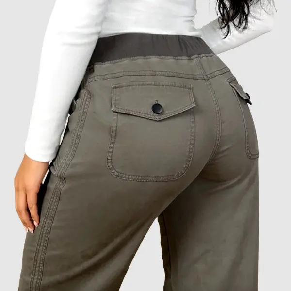Women's High Stretch Mid Rise Straight Pants