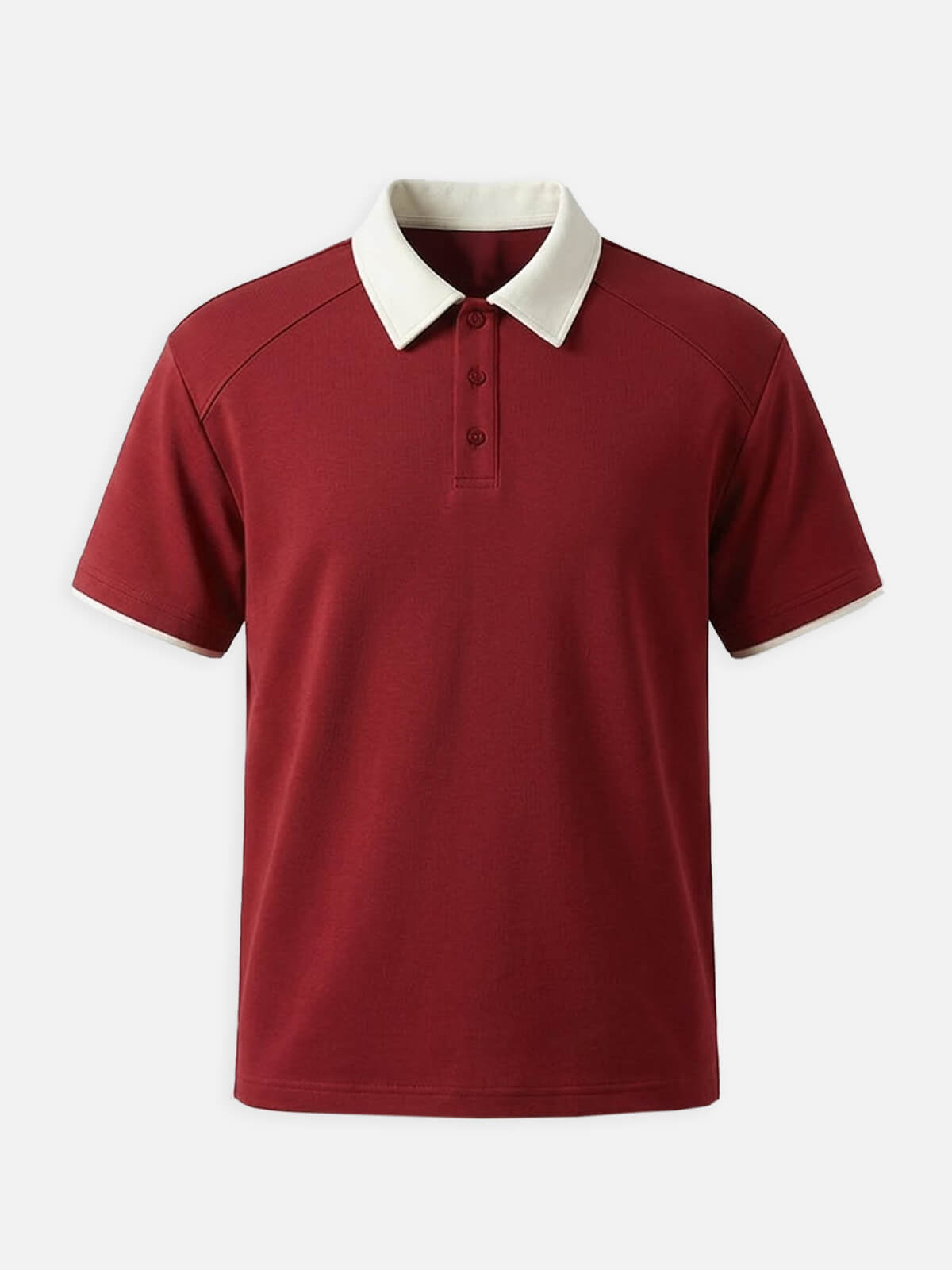 Men's Retro Contrast Collar Short Sleeve Polo Shirt