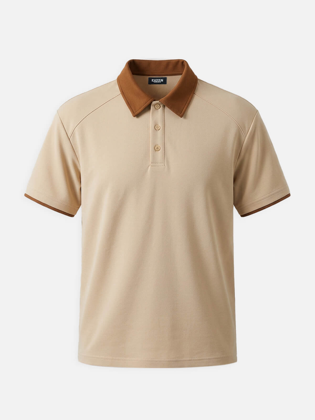 Men's Retro Contrast Collar Short Sleeve Polo Shirt