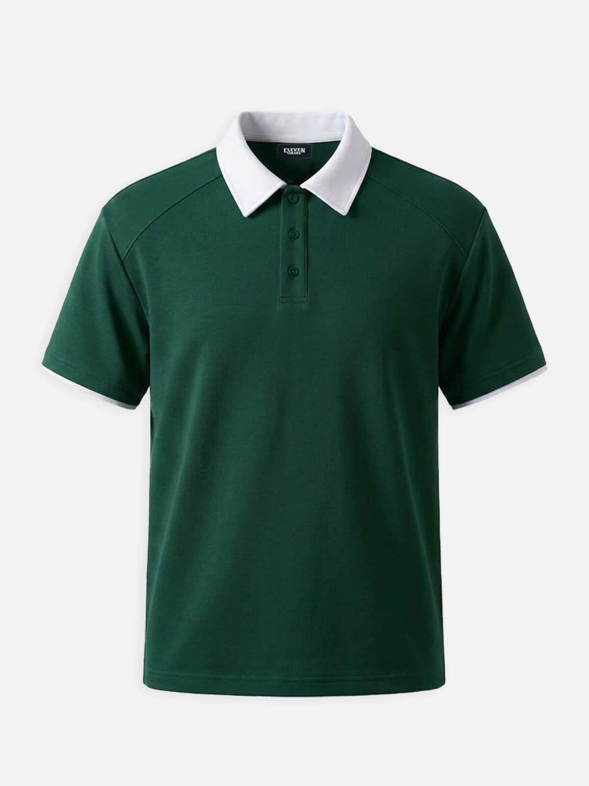 Men's Retro Contrast Collar Short Sleeve Polo Shirt