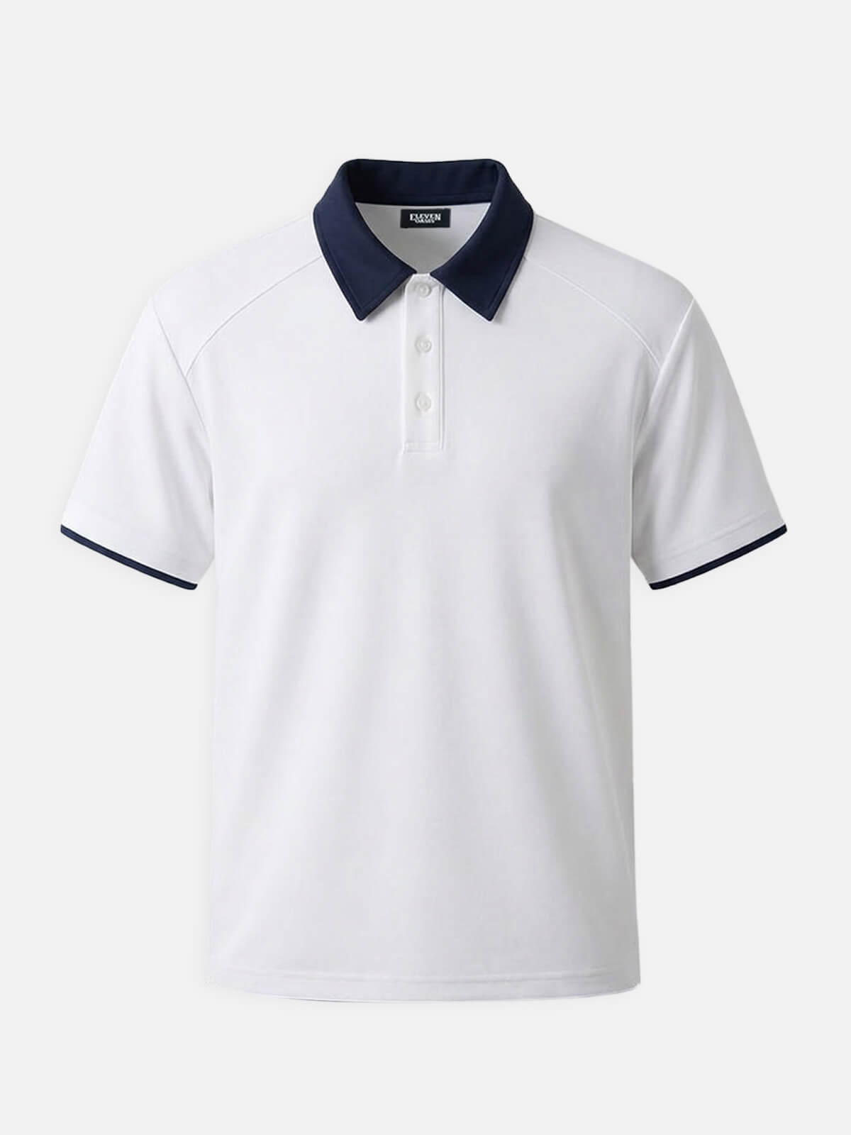 Men's Retro Contrast Collar Short Sleeve Polo Shirt