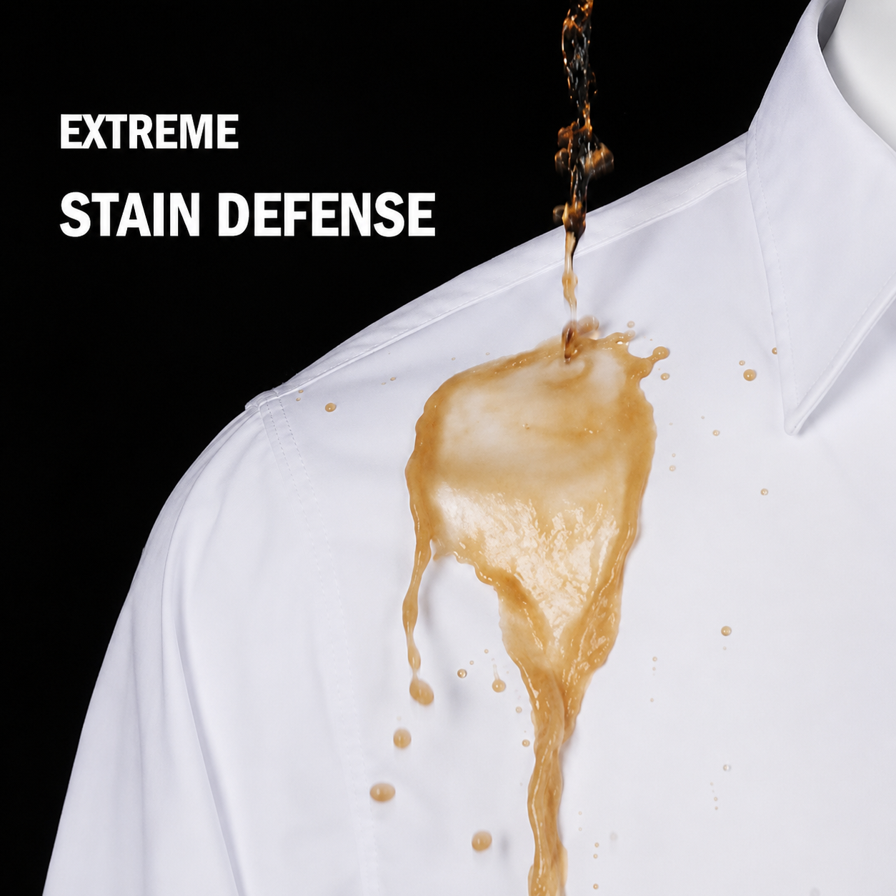 Men's Short Sleeve Dress Shirts Stretch Stain Shield Casual Button Down Shirts