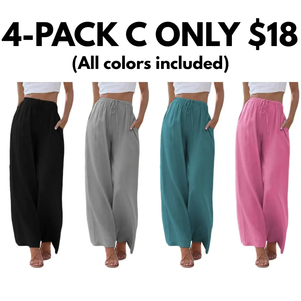 🔥Last Day 89% OFF🔥Women’s Cotton Linen Wide Leg Pants