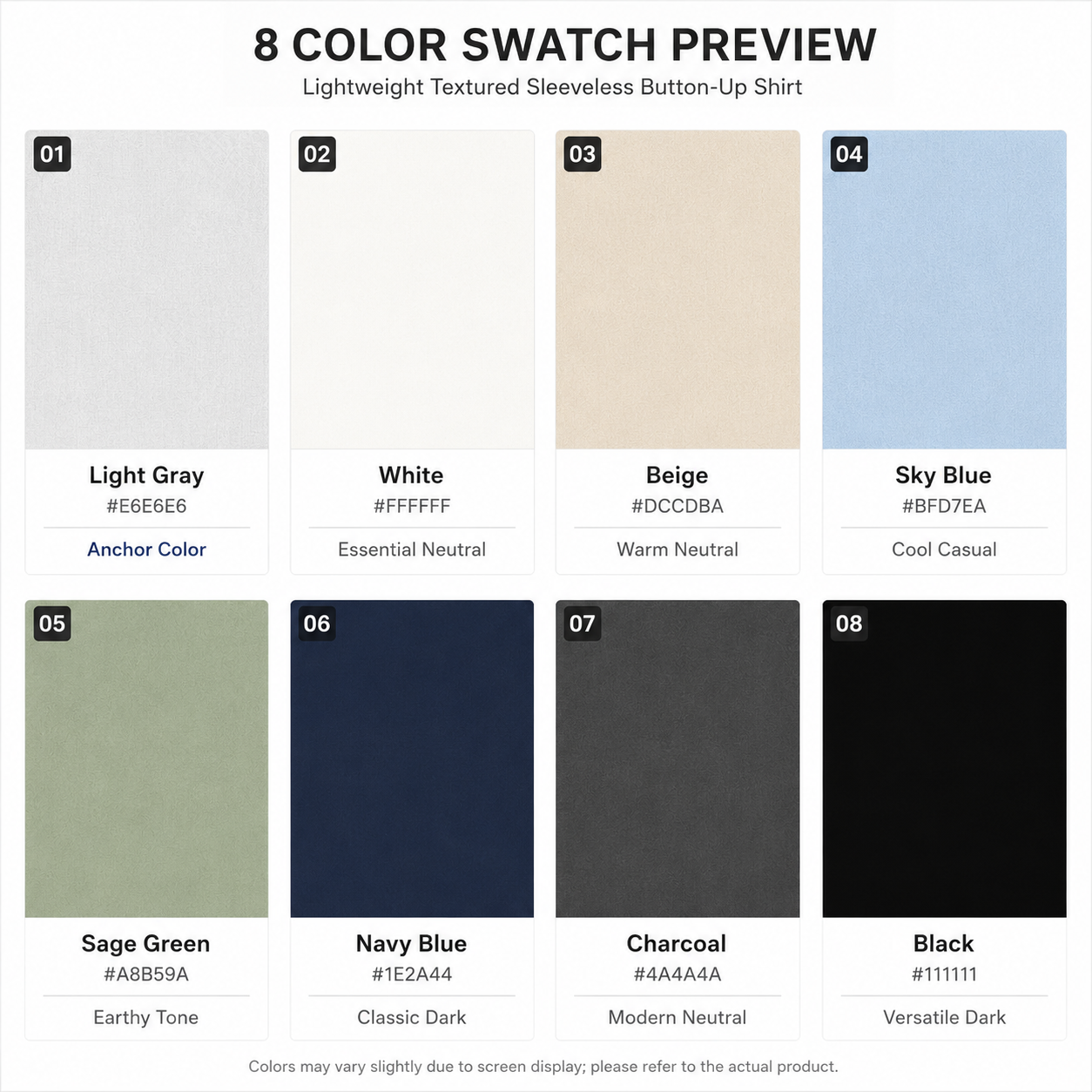 Men's Textured Sleeveless Button-Up Shirt Pack