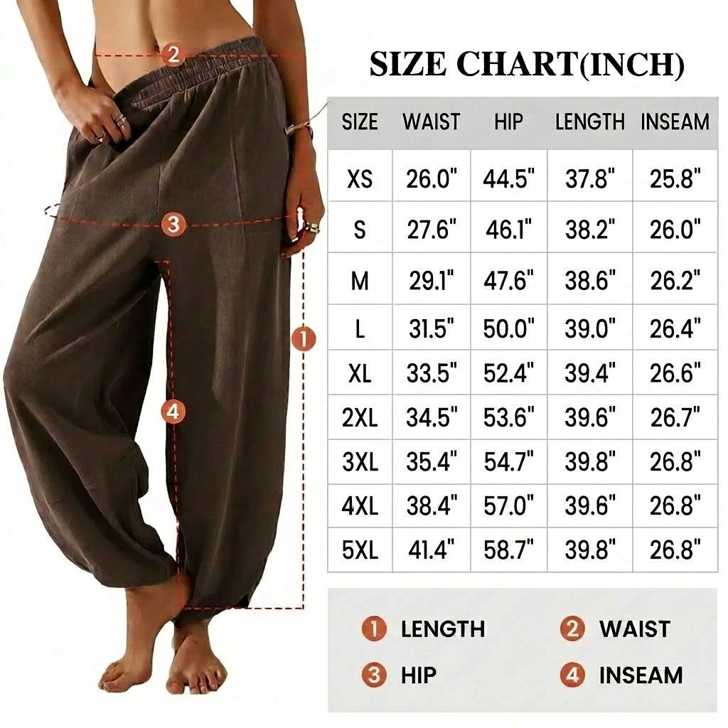 🔥Women's Baggy Wideleg Pants Casual Elastic Waisted Palazzo Harem Pants with Pockets（Note: Colors are customizable.)