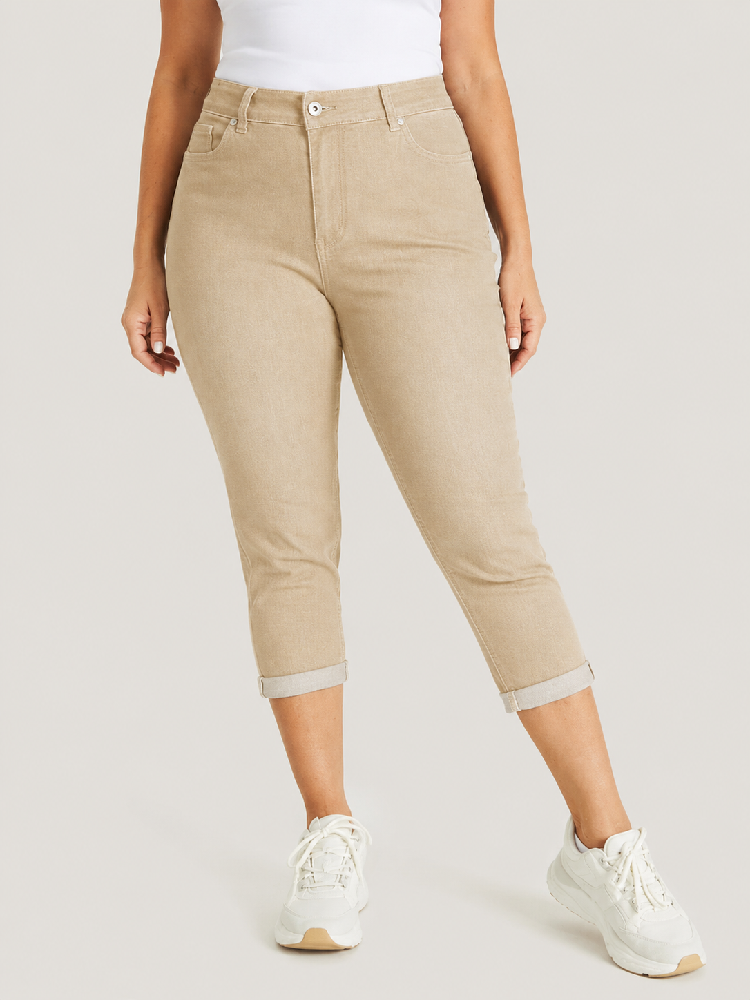 Plus Size High Waist Stretch Capri Jeans Bundle