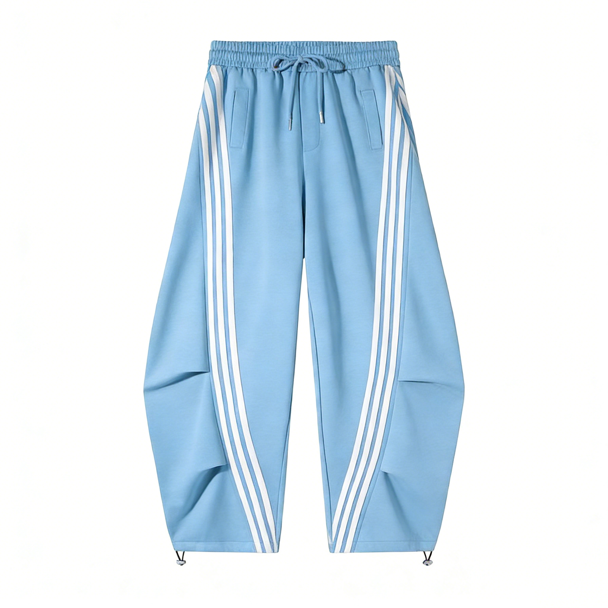 Loose Wide Leg Striped Track Pants