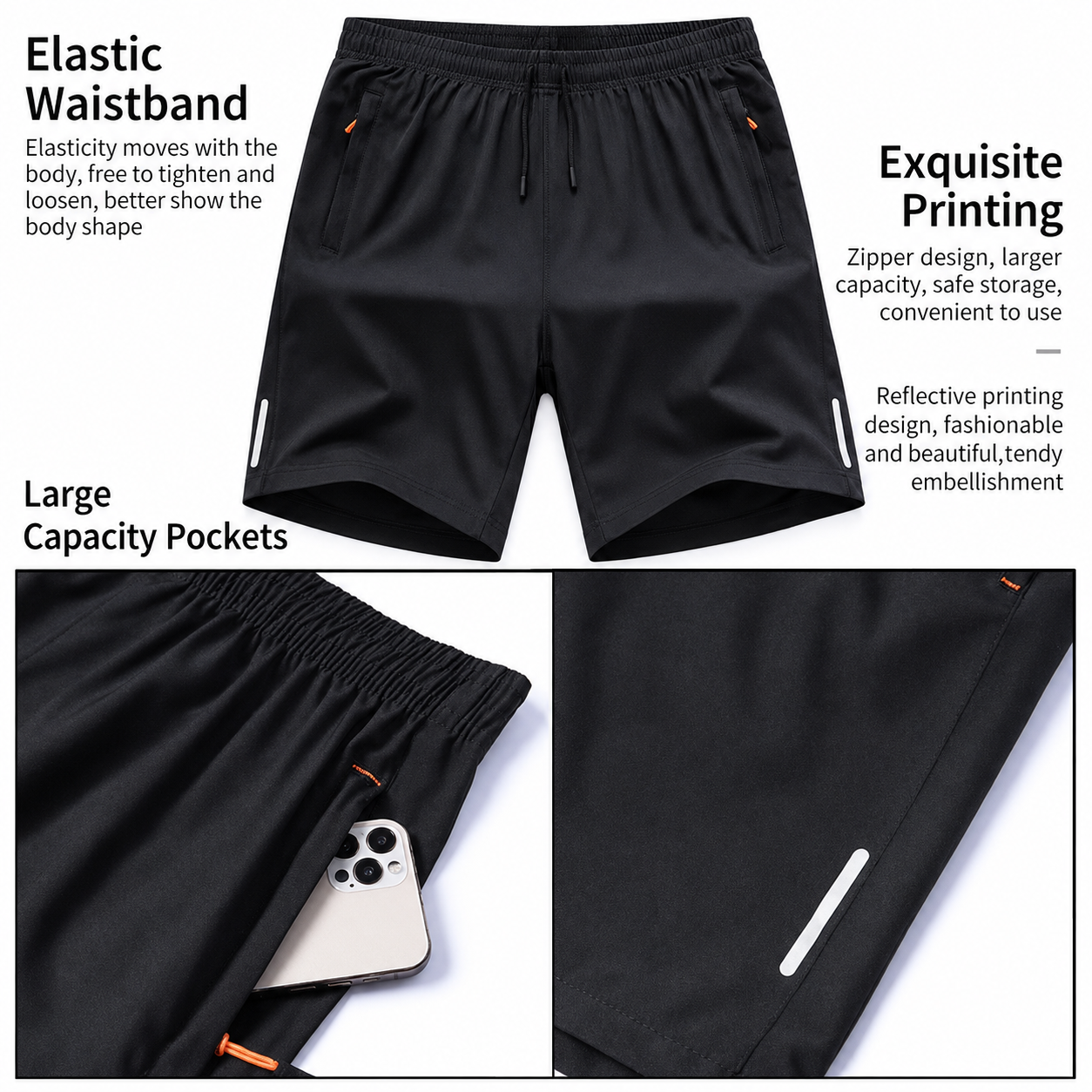 Men's Quick-Dry Athletic Shorts