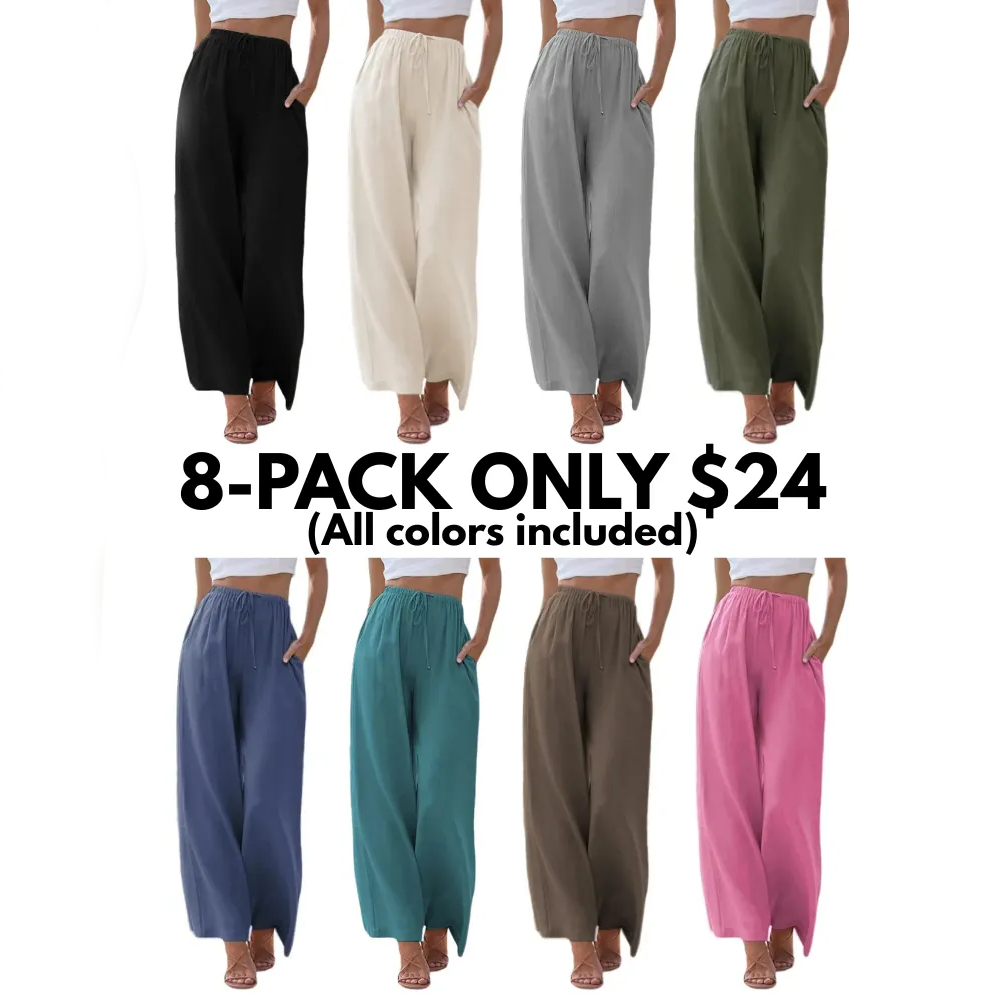 🔥Last Day 89% OFF🔥Women’s Cotton Linen Wide Leg Pants
