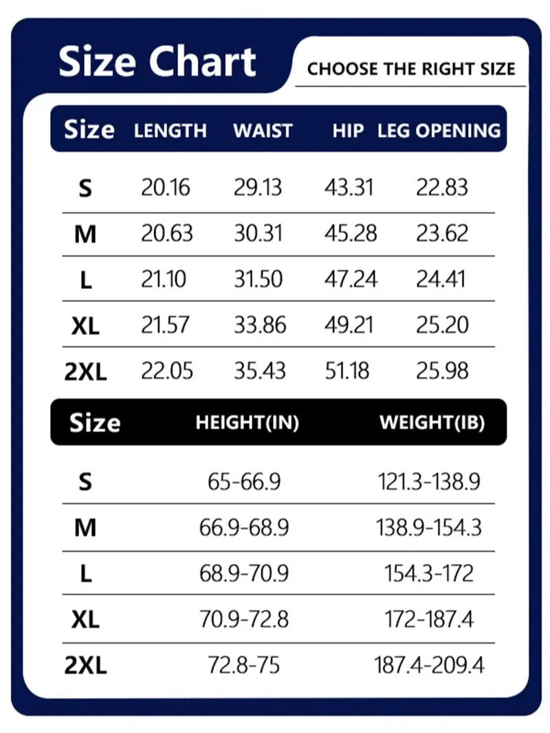 Fit guide image for men's casual shorts