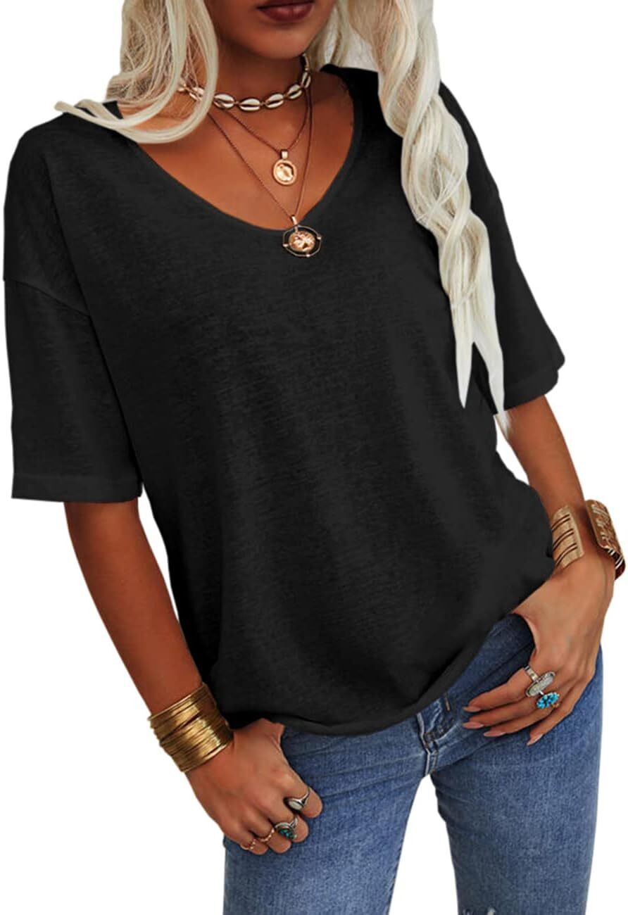 FINAL SALE⚡8 Packs for $23.86⚡ - Summer Casual Half Sleeve T-shirt Basic Tops (Multiple Colors)