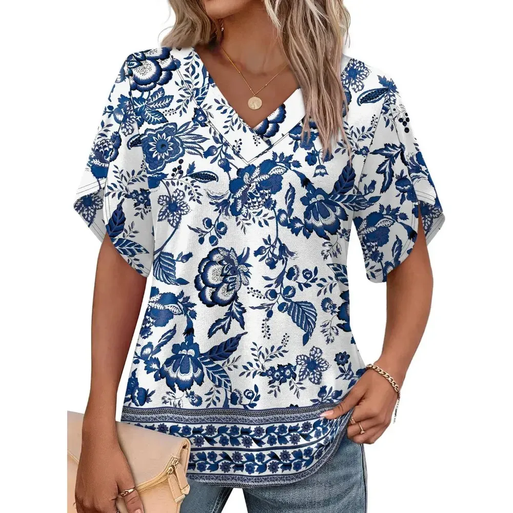 Women's V-neck cropped top